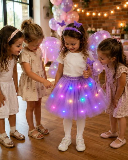 LED Işıklı Kelebek Kanatlı Peri Kostümü
